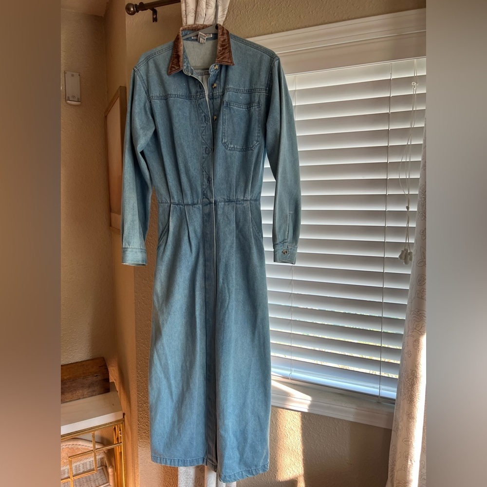 Vintage Denim Long Sleeve Dress